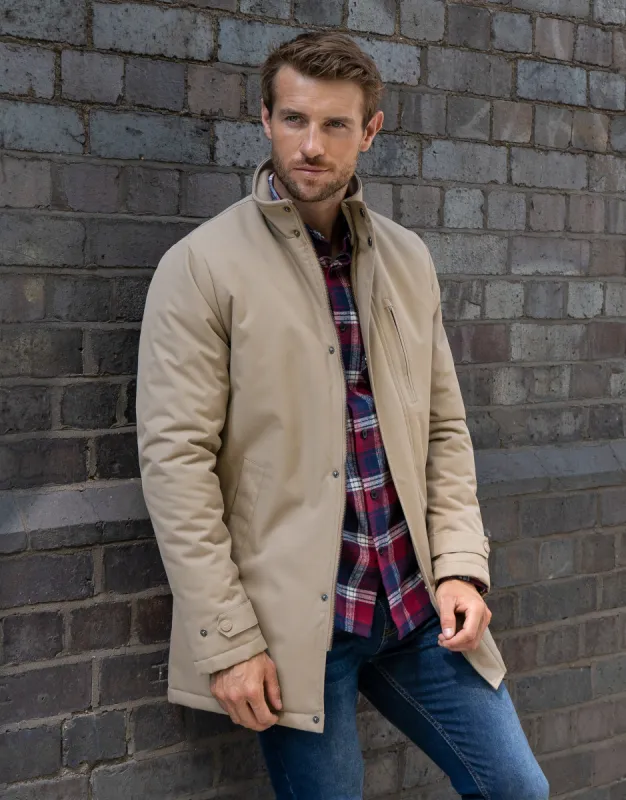 Men's Stone Lightweight Mac sold by Threadbare