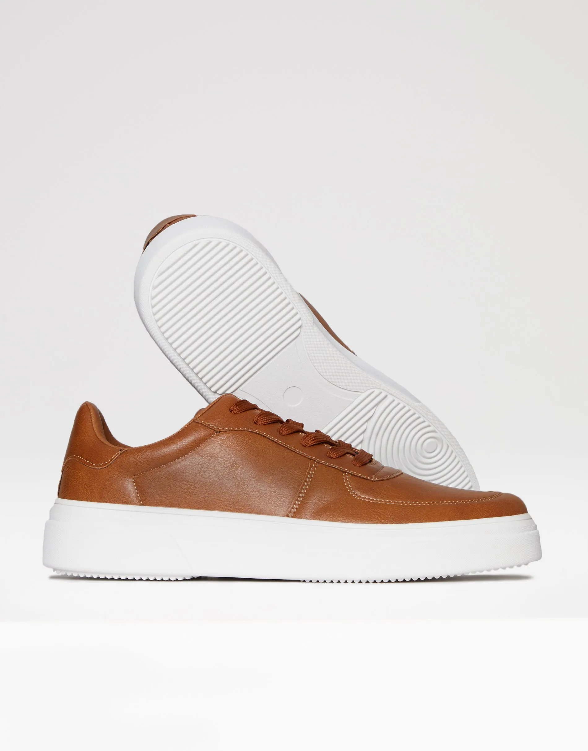 Threadbare Men's Tan Brown Retro Raised Sole Casual Trainers sold by Threadbare product image thumbnail 2