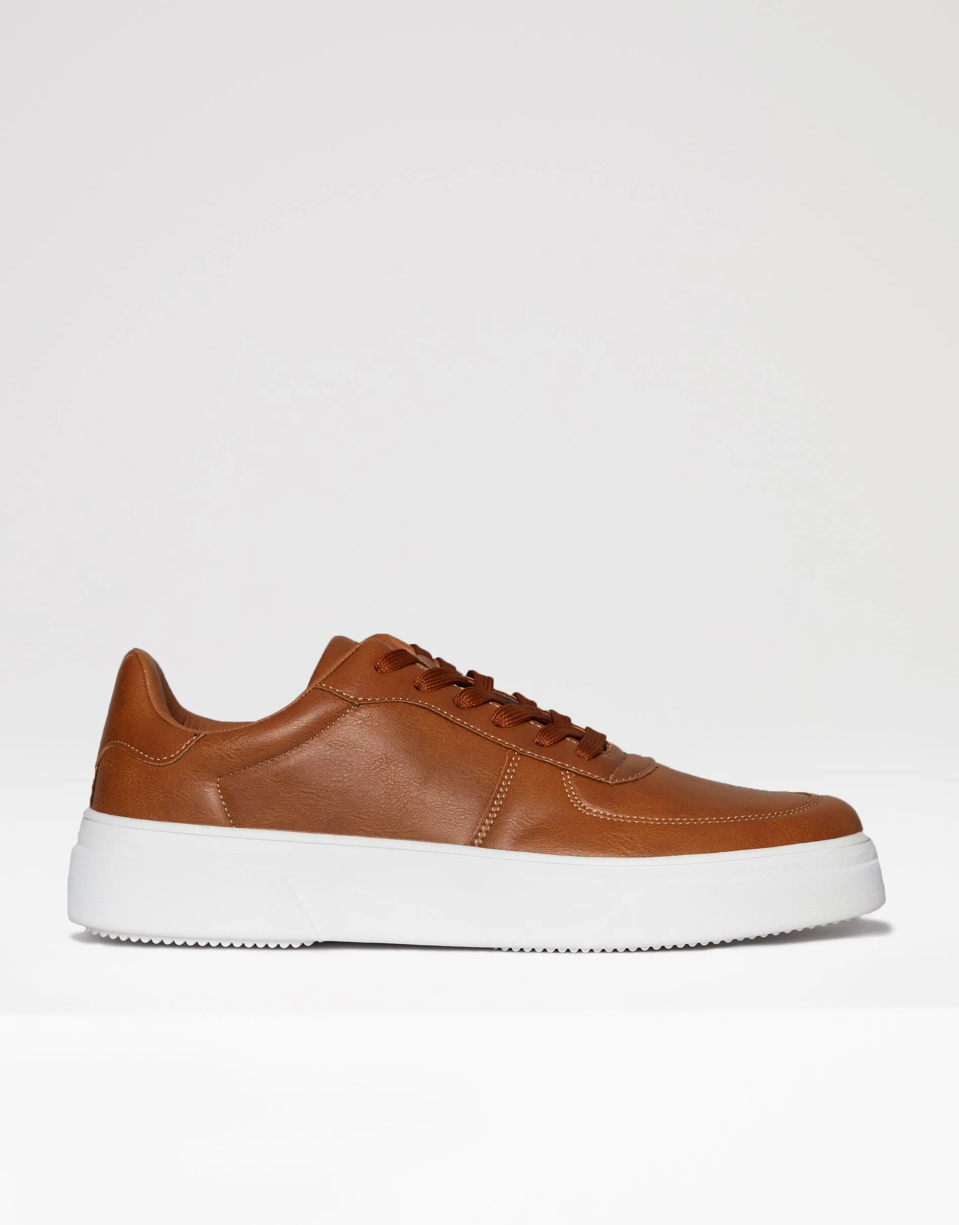 Threadbare Men's Tan Brown Retro Raised Sole Casual Trainers sold by Threadbare
