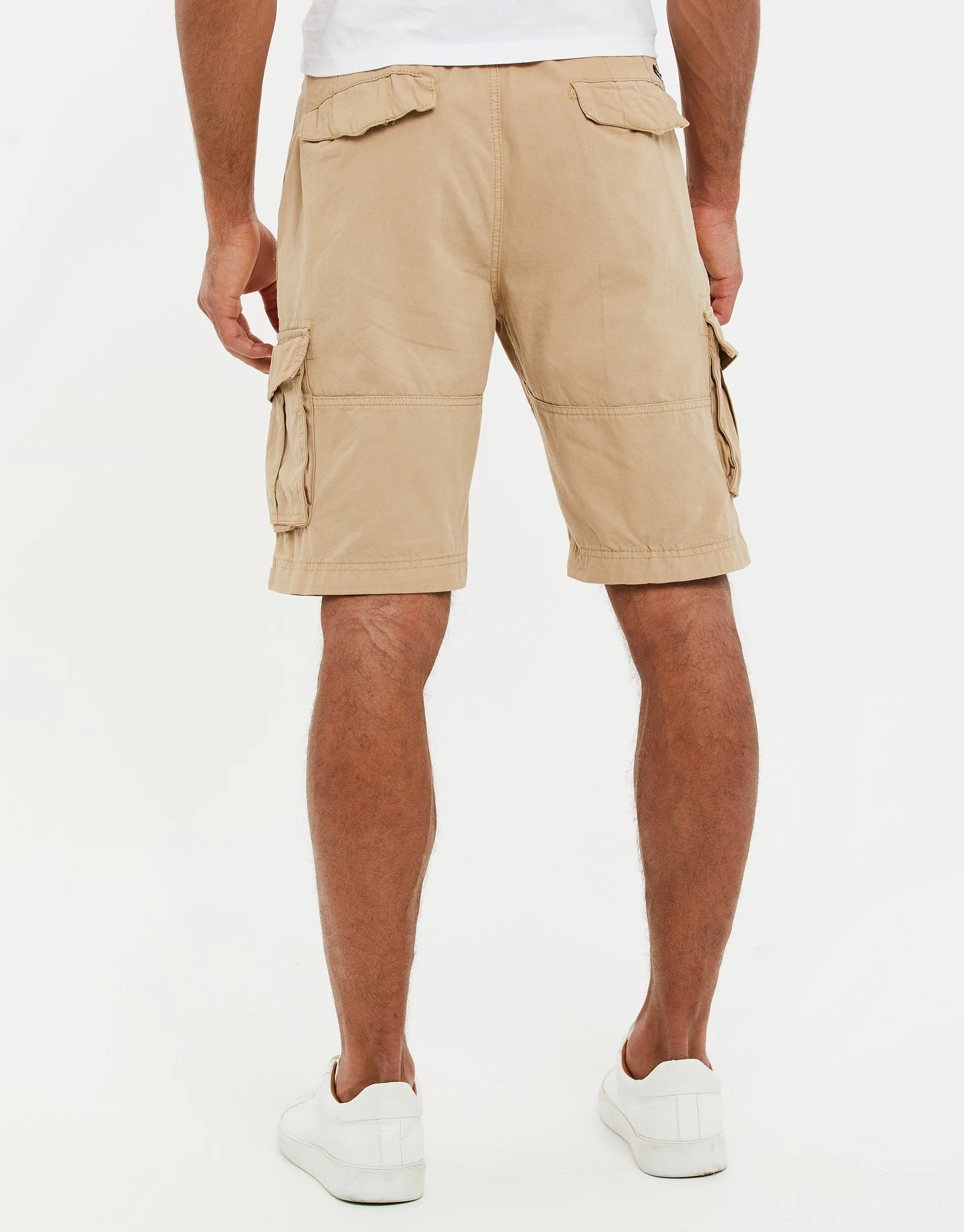 Men's Stone Belted Cargo Shorts sold by Threadbare product image thumbnail 2