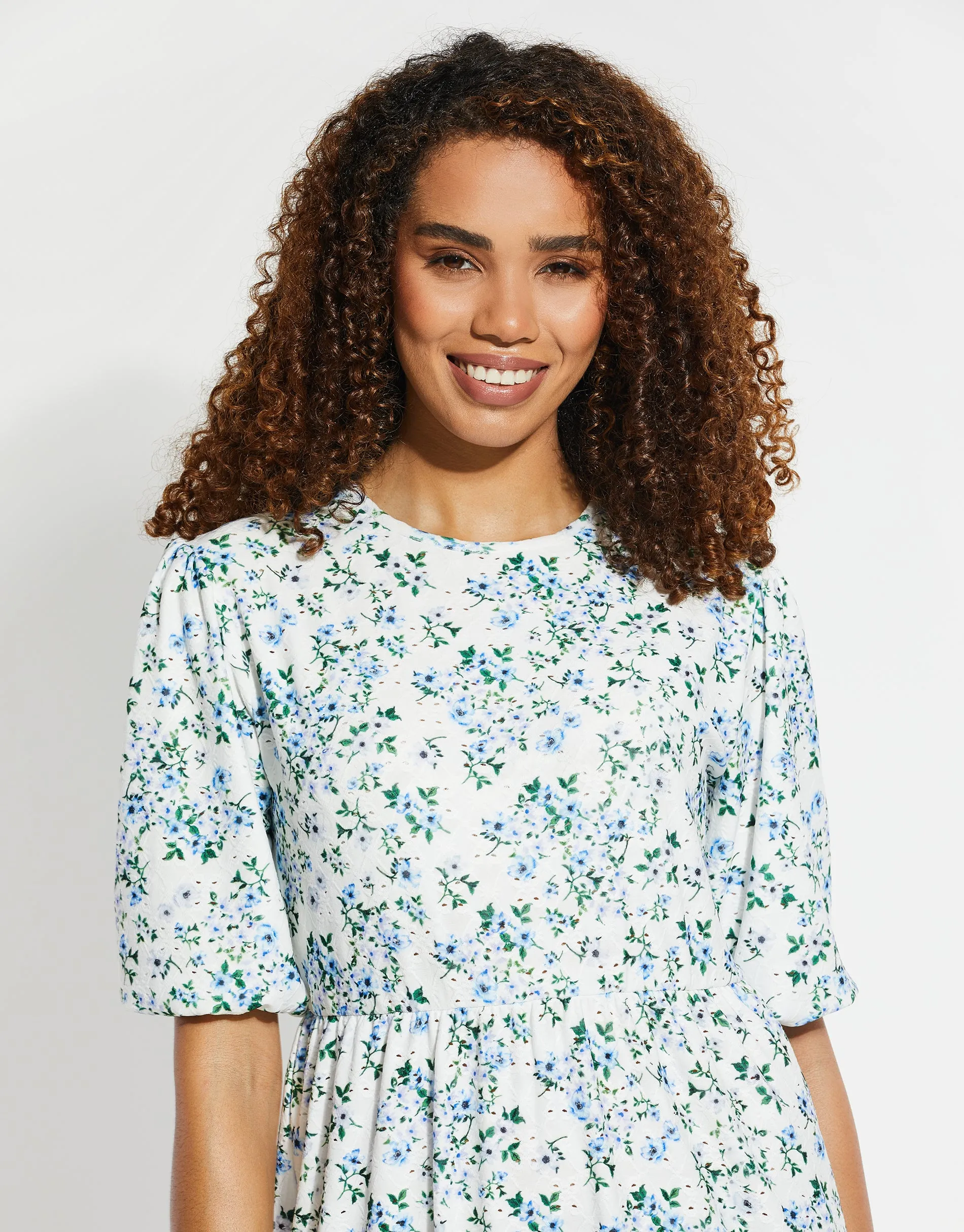 Women's White Jersey Broderie Anglaise Dress sold by Threadbare product image thumbnail 4