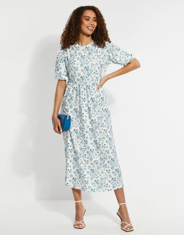 Women's White Jersey Broderie Anglaise Dress sold by Threadbare