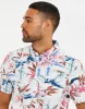 Men's White Palm Print Short Sleeve Shirt sold by Threadbare