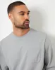 Men's Grey Loopback Crew Neck Sweatshirt with Pocket sold by Threadbare