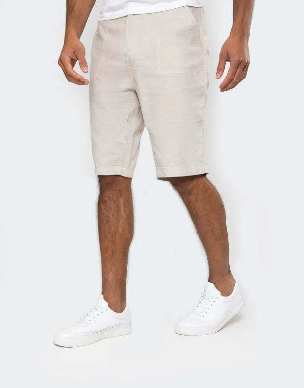Men's Stone Chino Shorts sold by Threadbare