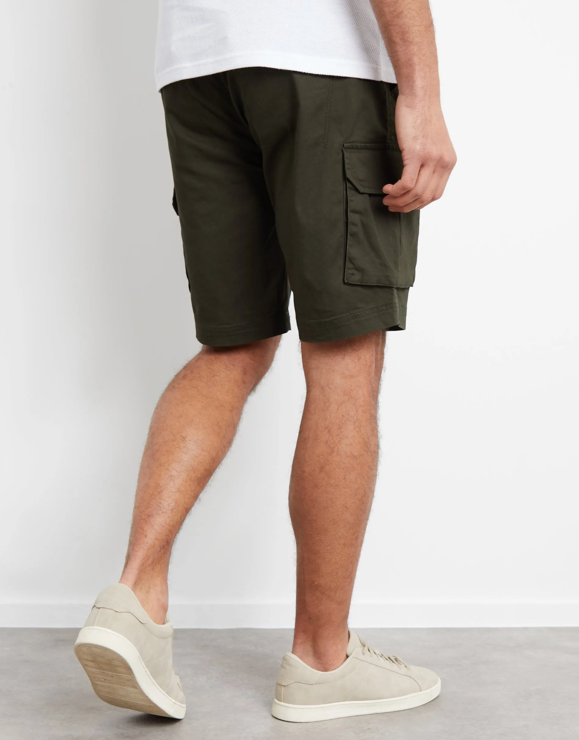 Threadbare Men's Forest Green Jogger Style Cargo Shorts sold by Threadbare product image thumbnail 2