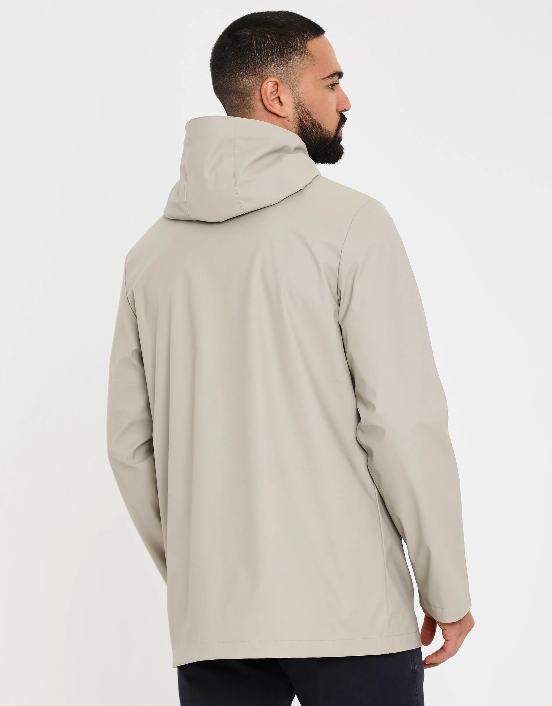 Men's Stone Hooded Showerproof Mac sold by Threadbare product image thumbnail 2