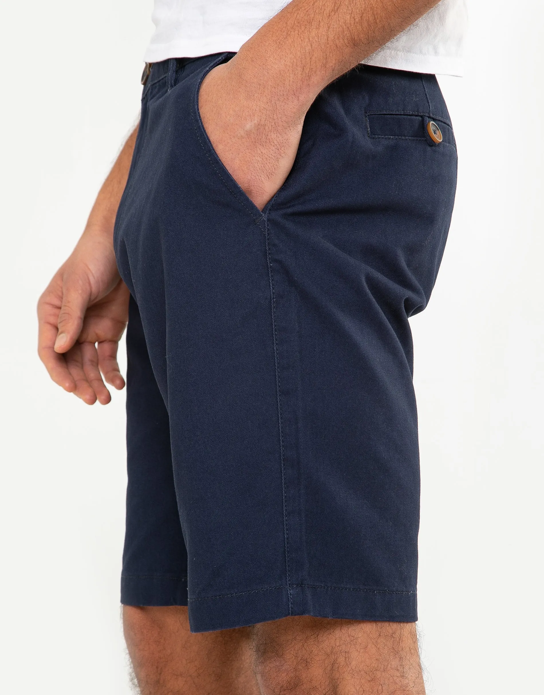 Men's Navy Cotton Chino Shorts sold by Threadbare product image thumbnail 4