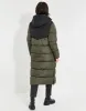 Women's Khaki Colourblock Longline Puffer Jacket sold by Threadbare