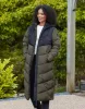 Women's Khaki Colourblock Longline Puffer Jacket sold by Threadbare