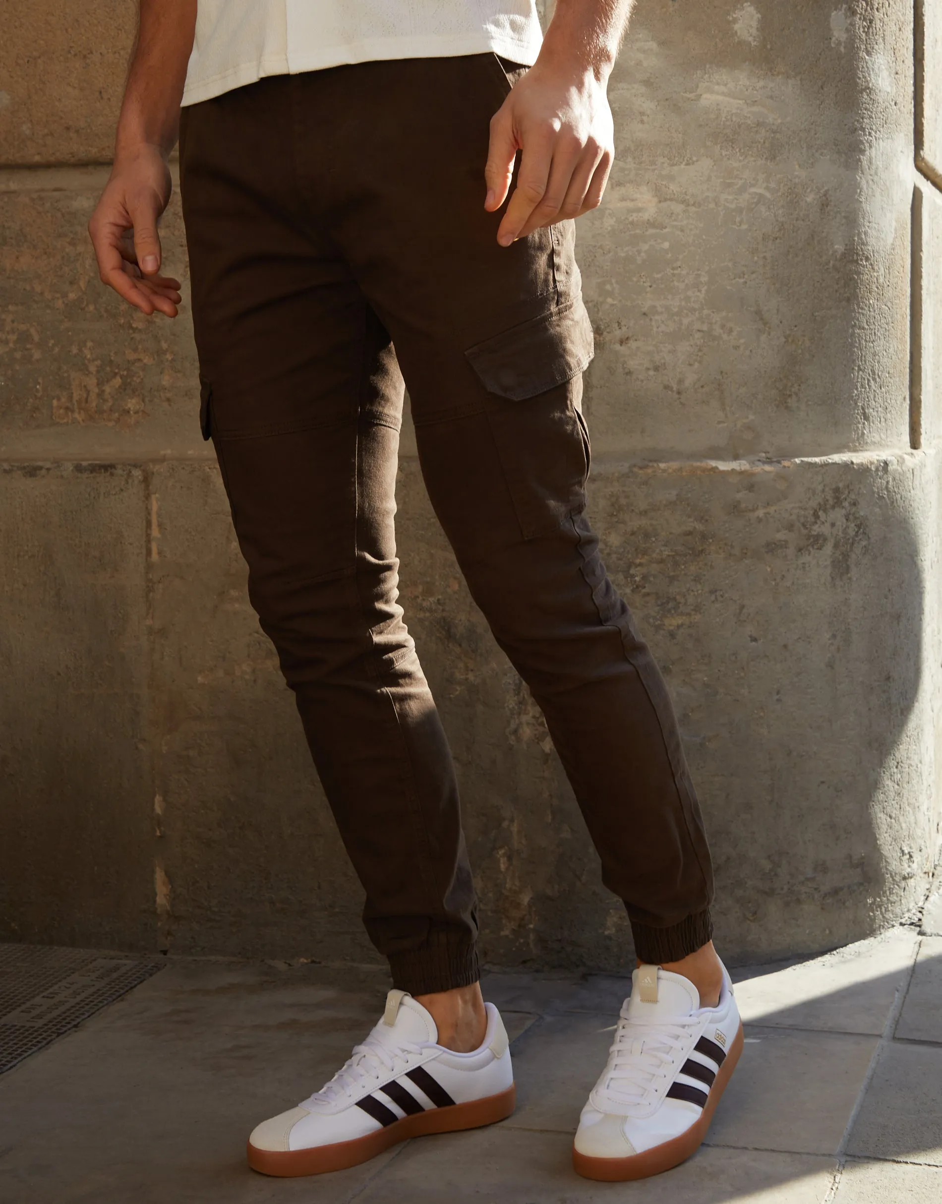 Men's Brown Jogger Style Cargo Trousers sold by Threadbare product image thumbnail 3