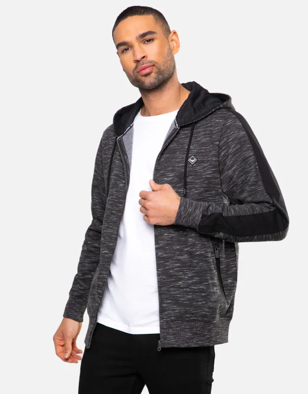 Men's Black Zip-Through Hoodie sold by Threadbare