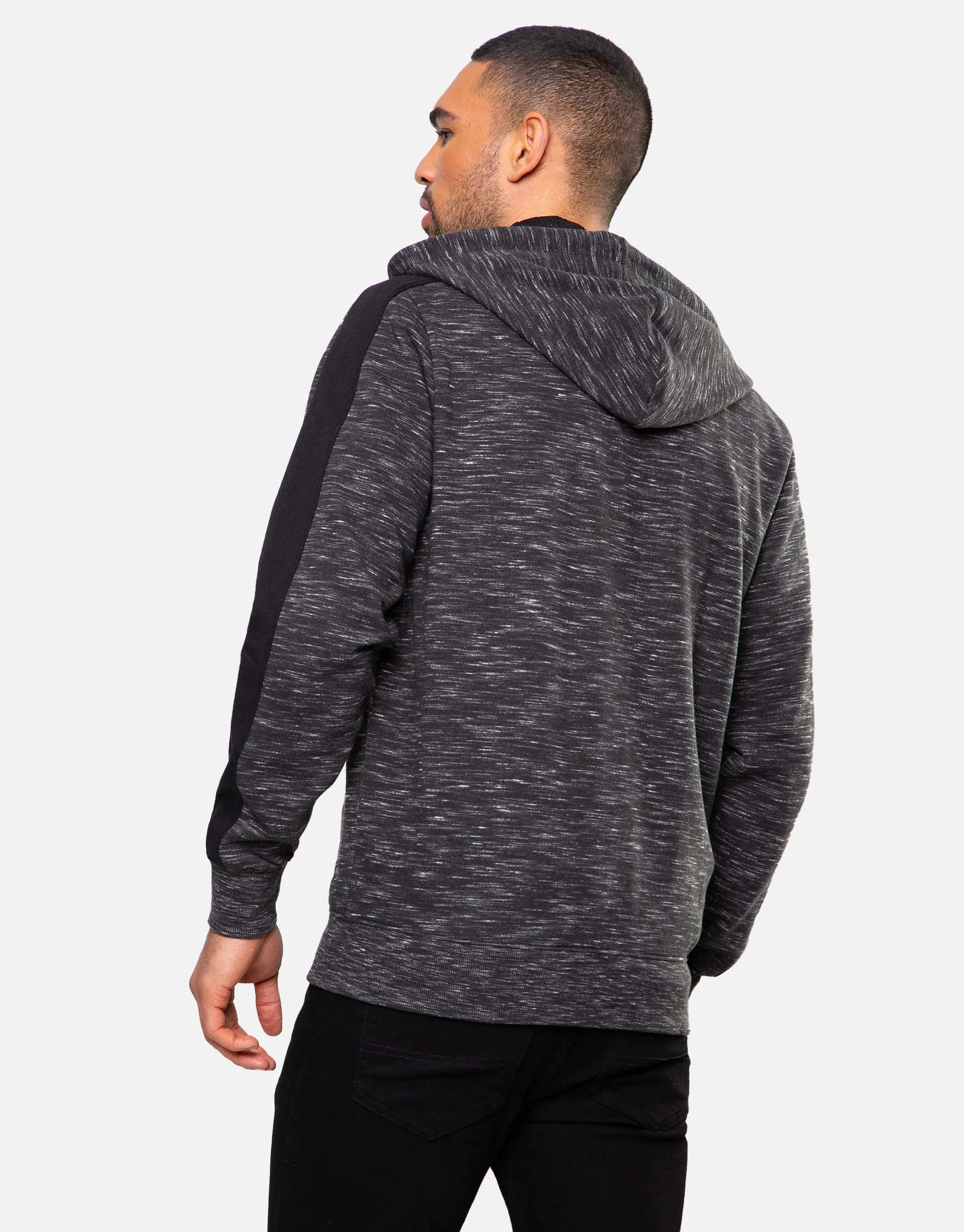 Men's Black Zip-Through Hoodie sold by Threadbare product image thumbnail 2