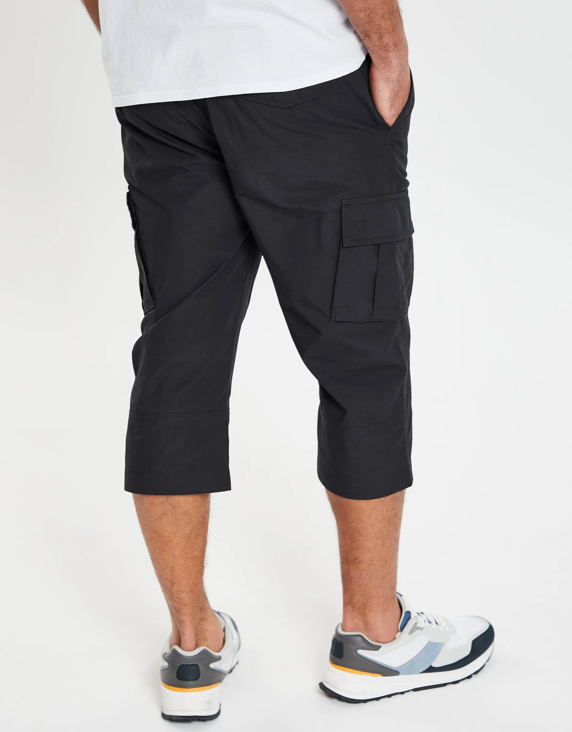 Men's Black 3/4 Length Cargo Pants sold by Threadbare product image thumbnail 2