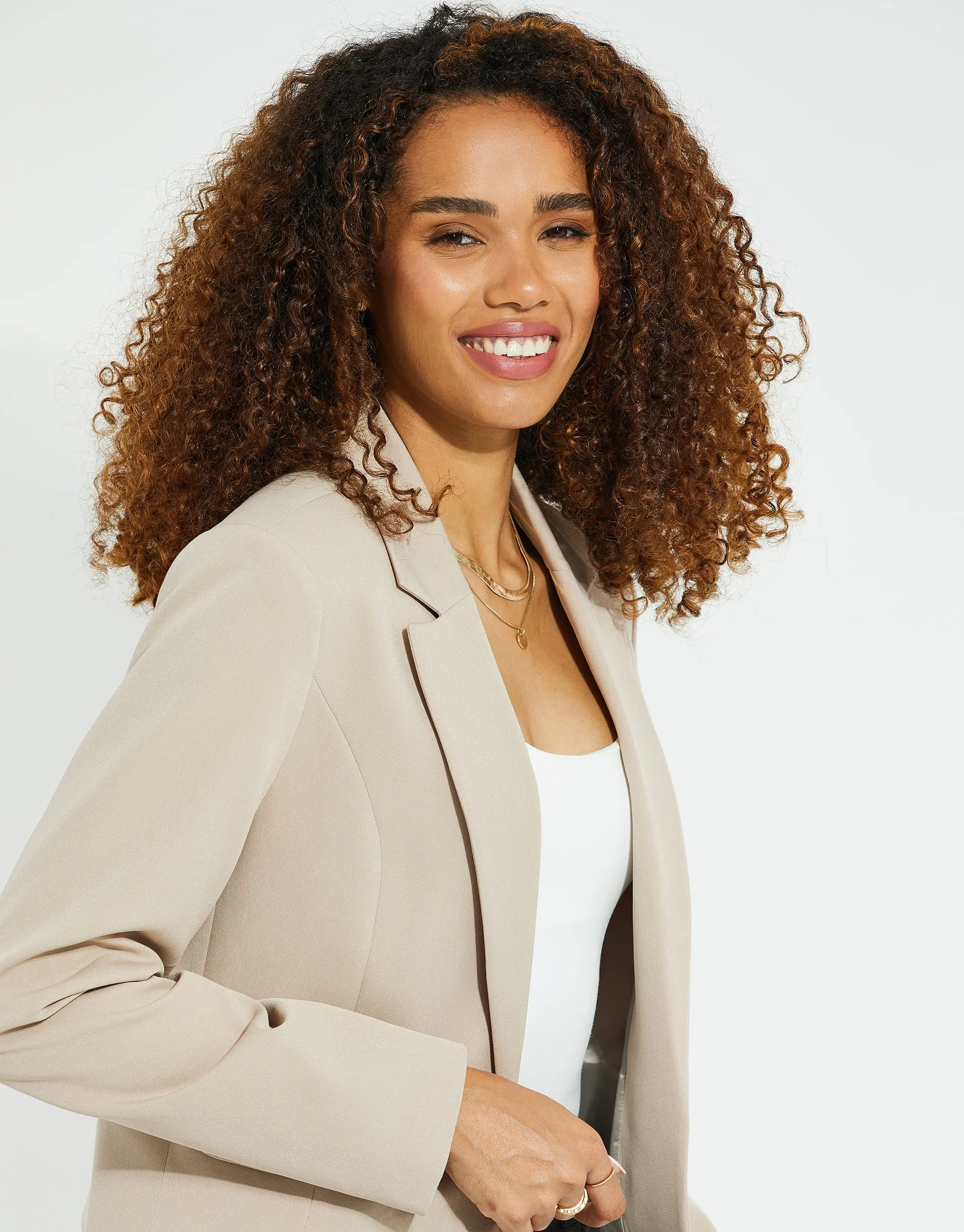 Women's Stone Cropped Blazer sold by Threadbare product image thumbnail 4