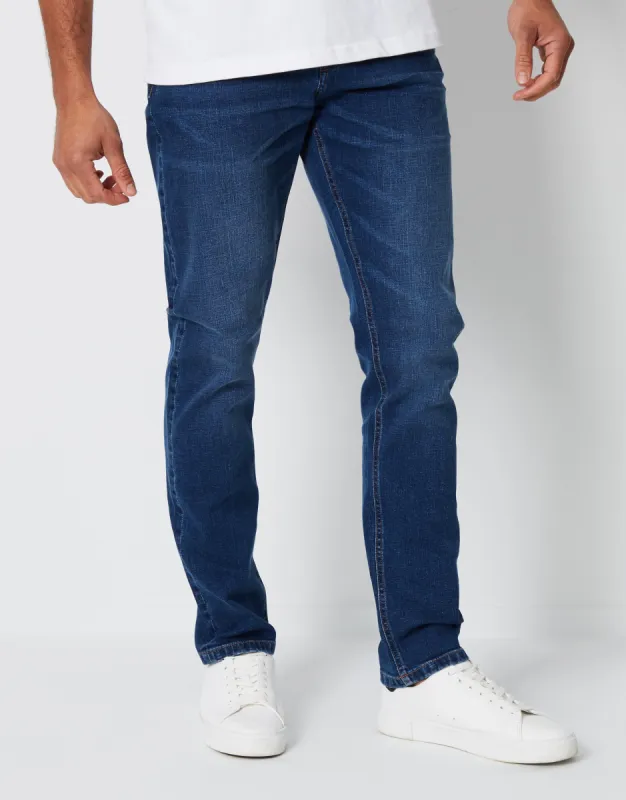 Mid Wash Slim Fit Jeans sold by Threadbare
