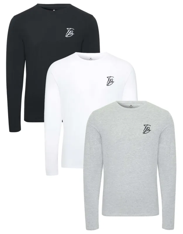 Men's Multi Long Sleeve T-Shirts (3 Pack) sold by Threadbare