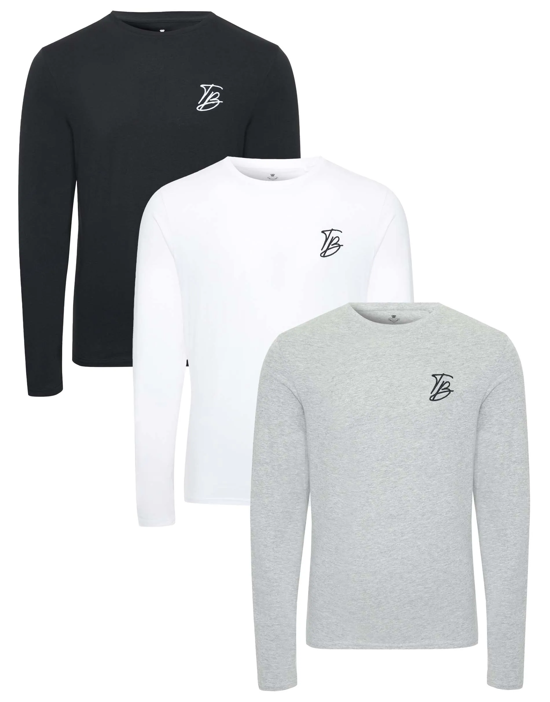 Men's Multi Long Sleeve T-Shirts (3 Pack) sold by Threadbare