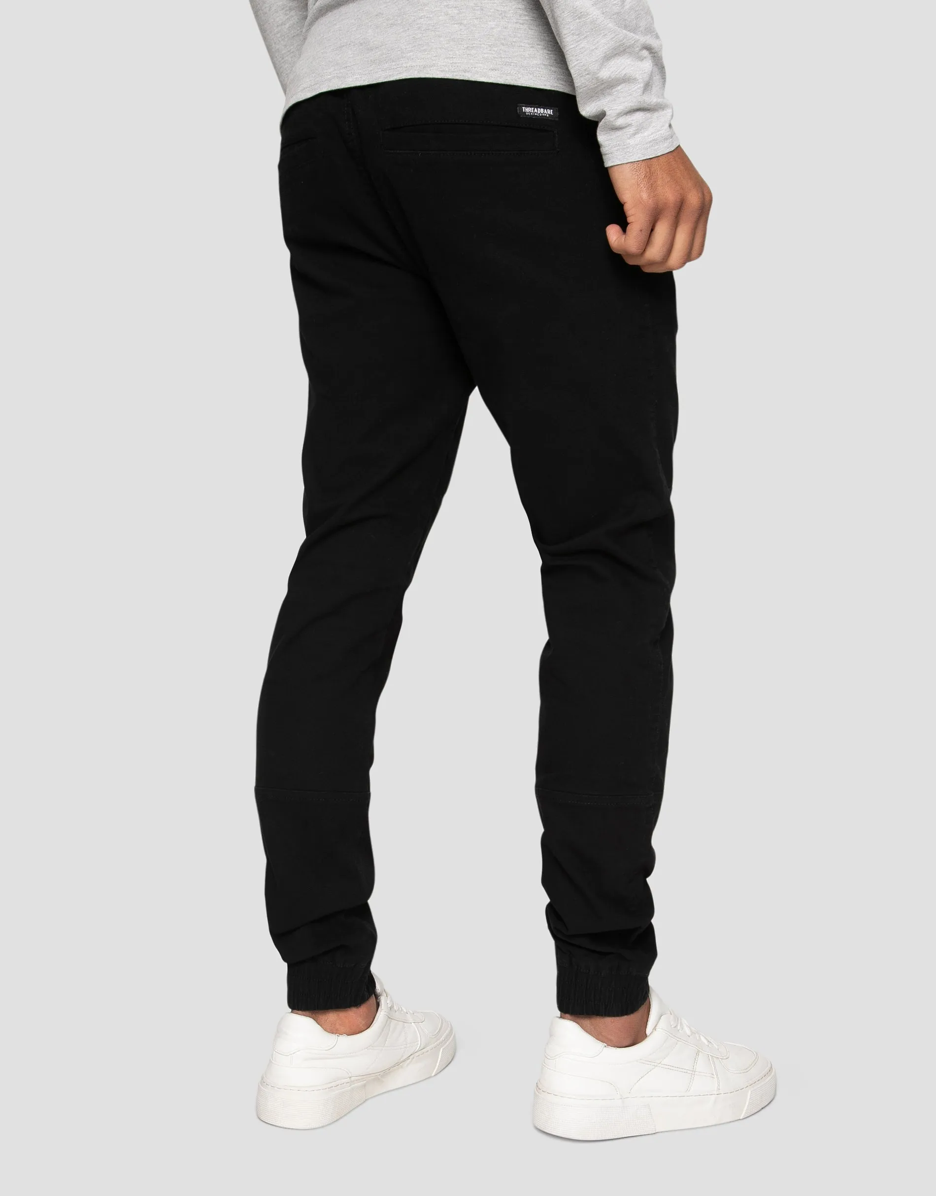 Men's Black Slim Fit Cuffed Trousers sold by Threadbare product image thumbnail 2