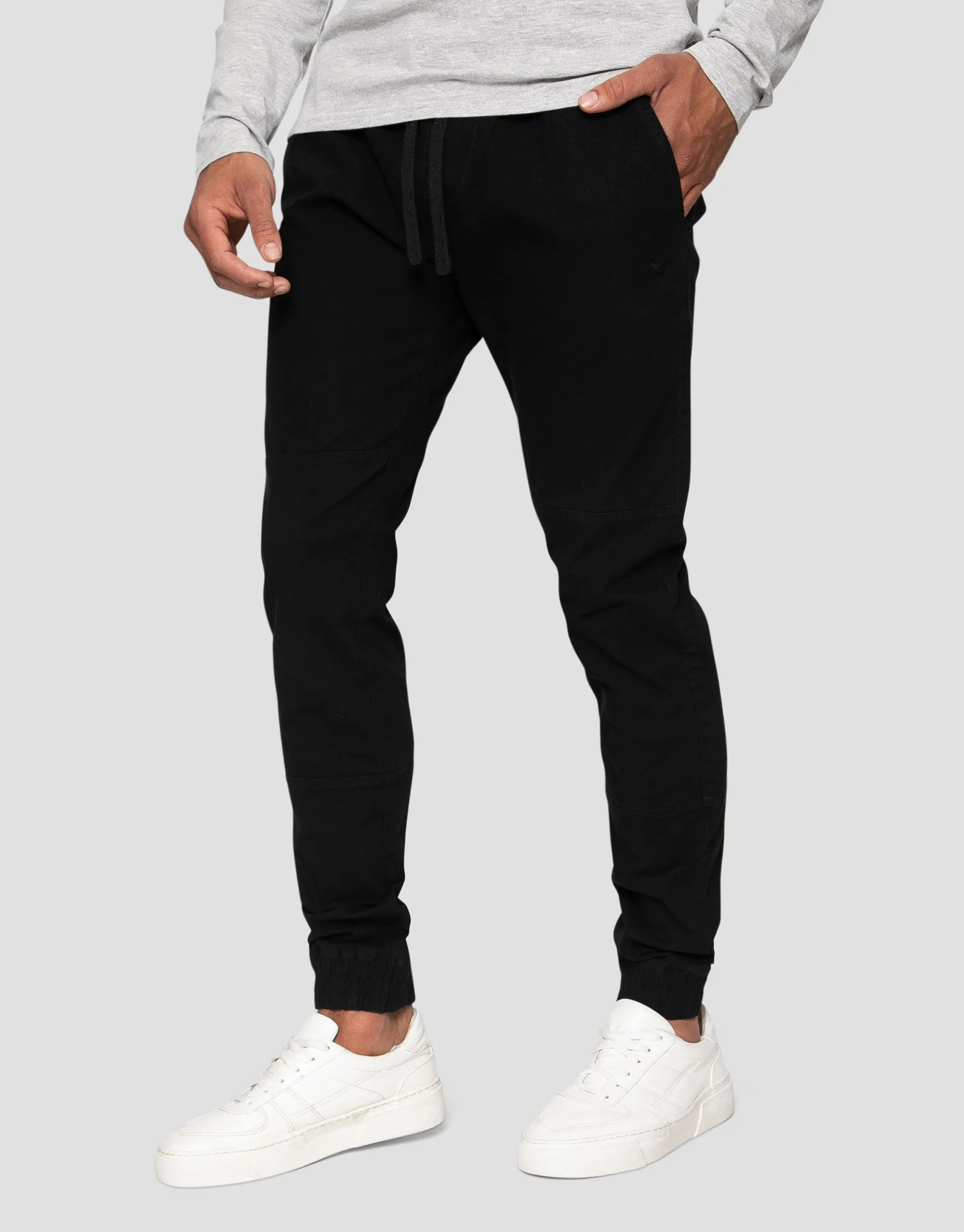 Men's Black Slim Fit Cuffed Trousers sold by Threadbare