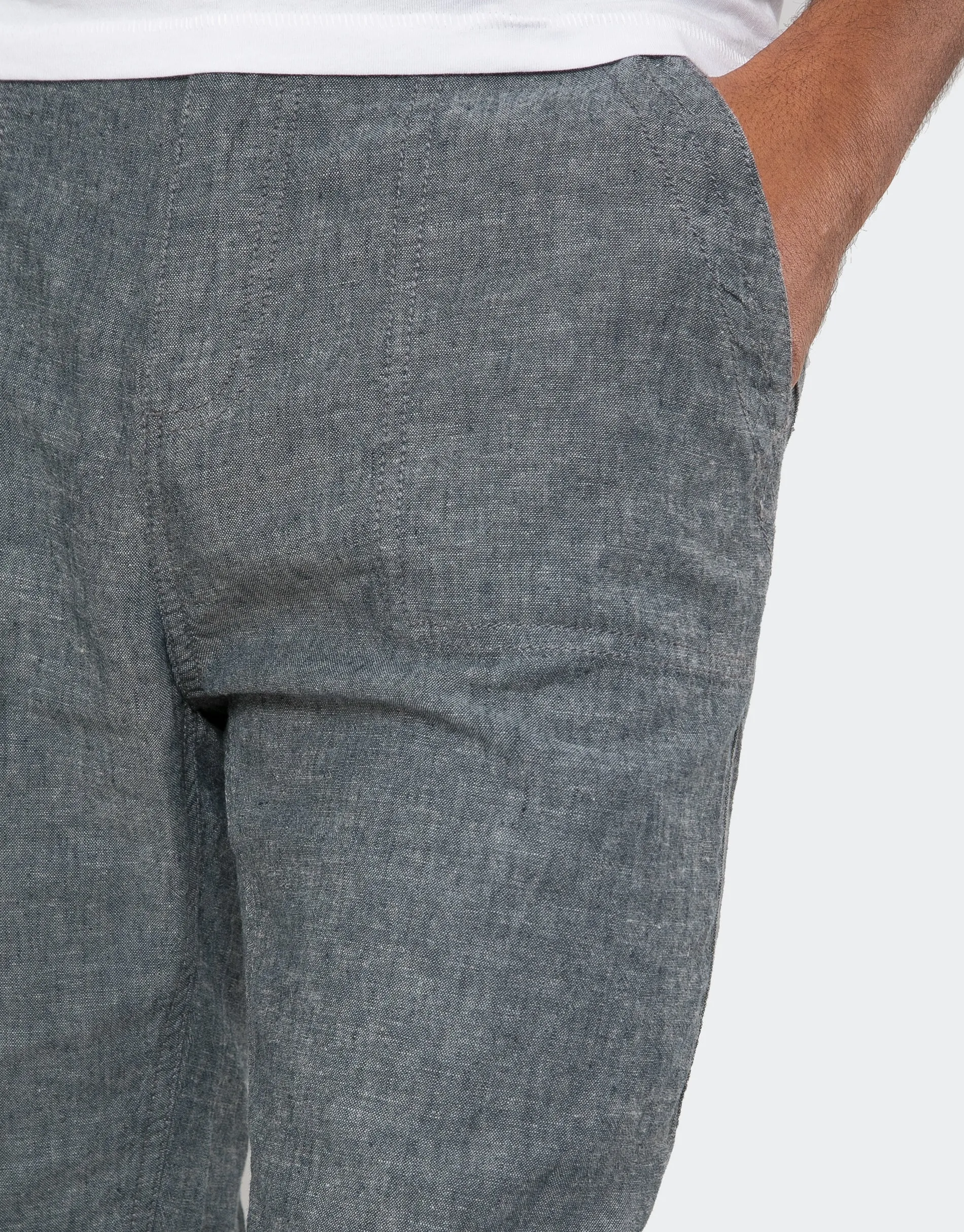 Men's Denim Blue Chino Shorts sold by Threadbare product image thumbnail 4