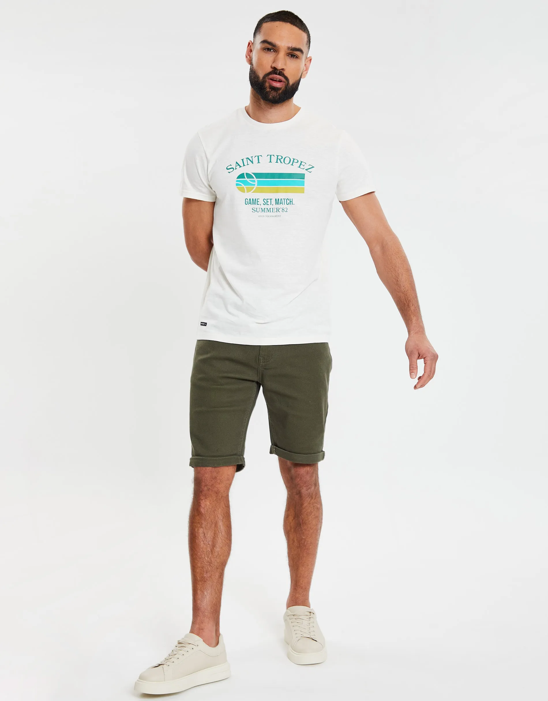 Men's Khaki Chino Shorts sold by Threadbare product image thumbnail 3