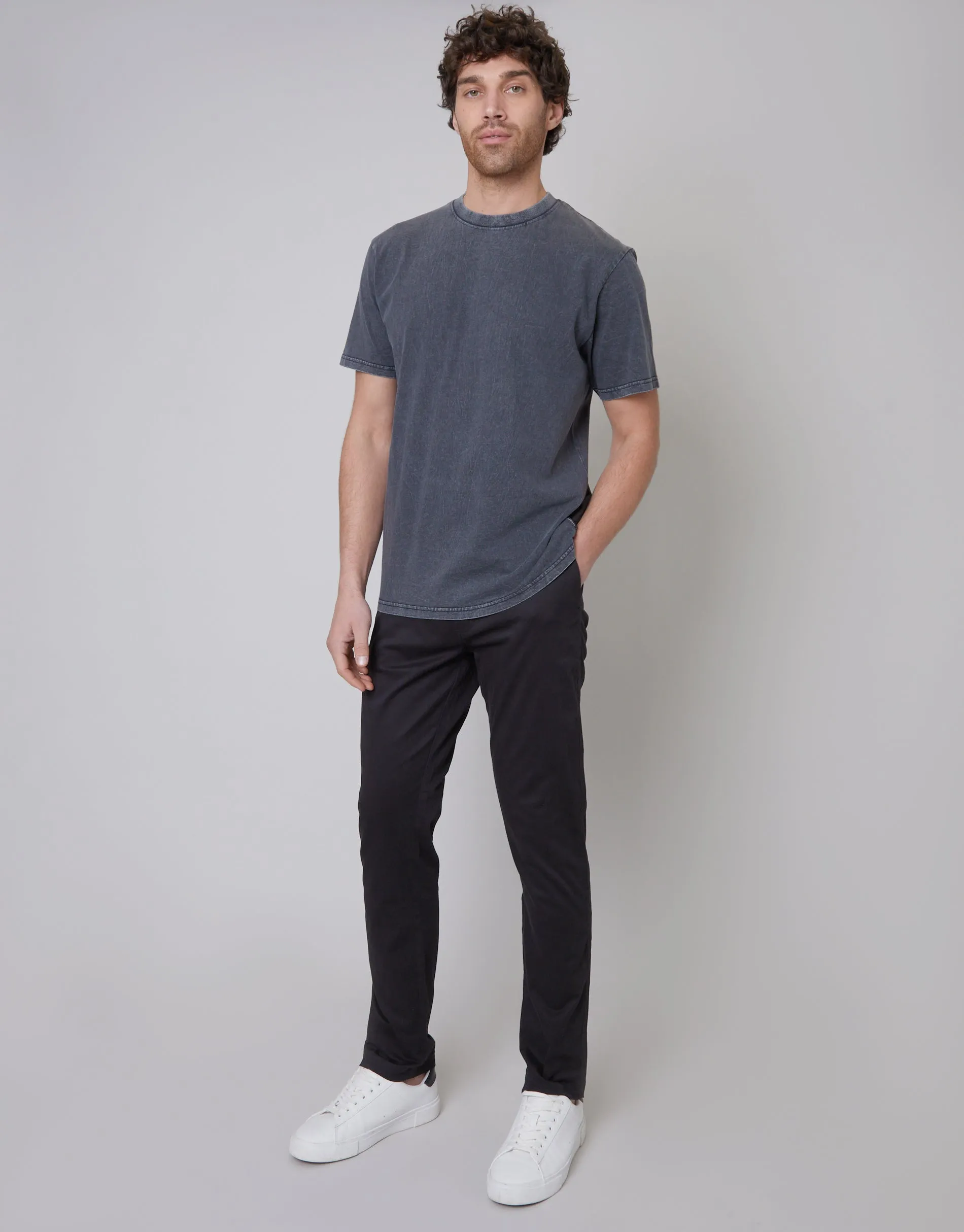Black Slim Fit Chino Trousers sold by Threadbare product image thumbnail 3
