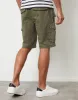 Men' Khaki Cotton Utility Cargo Shorts sold by Threadbare