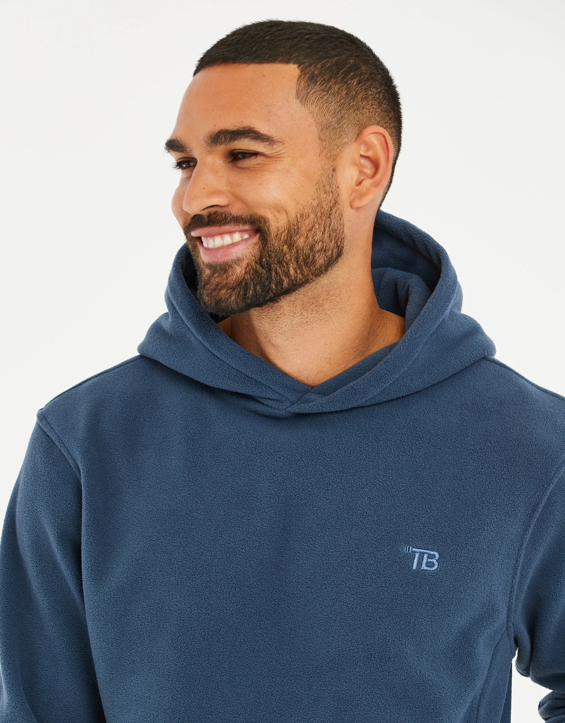 Men's Denim Blue Fitness Pullover Hoodie sold by Threadbare product image thumbnail 4