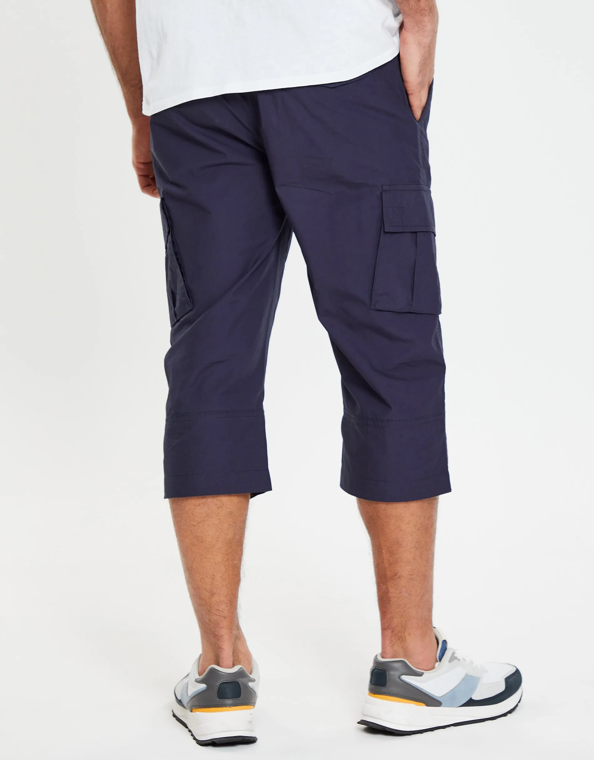 Men's Navy 3/4 Length Cargo Pants sold by Threadbare product image thumbnail 2