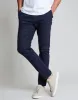Threadbare Luxe Men's Navy Check Stretch Chino Trousers sold by Threadbare