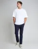 Threadbare Luxe Men's Navy Check Stretch Chino Trousers sold by Threadbare