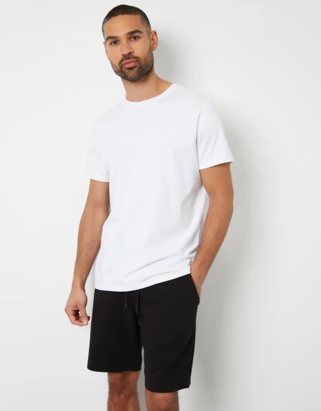 Men's Black Ottoman Rib Sweat Shorts sold by Threadbare