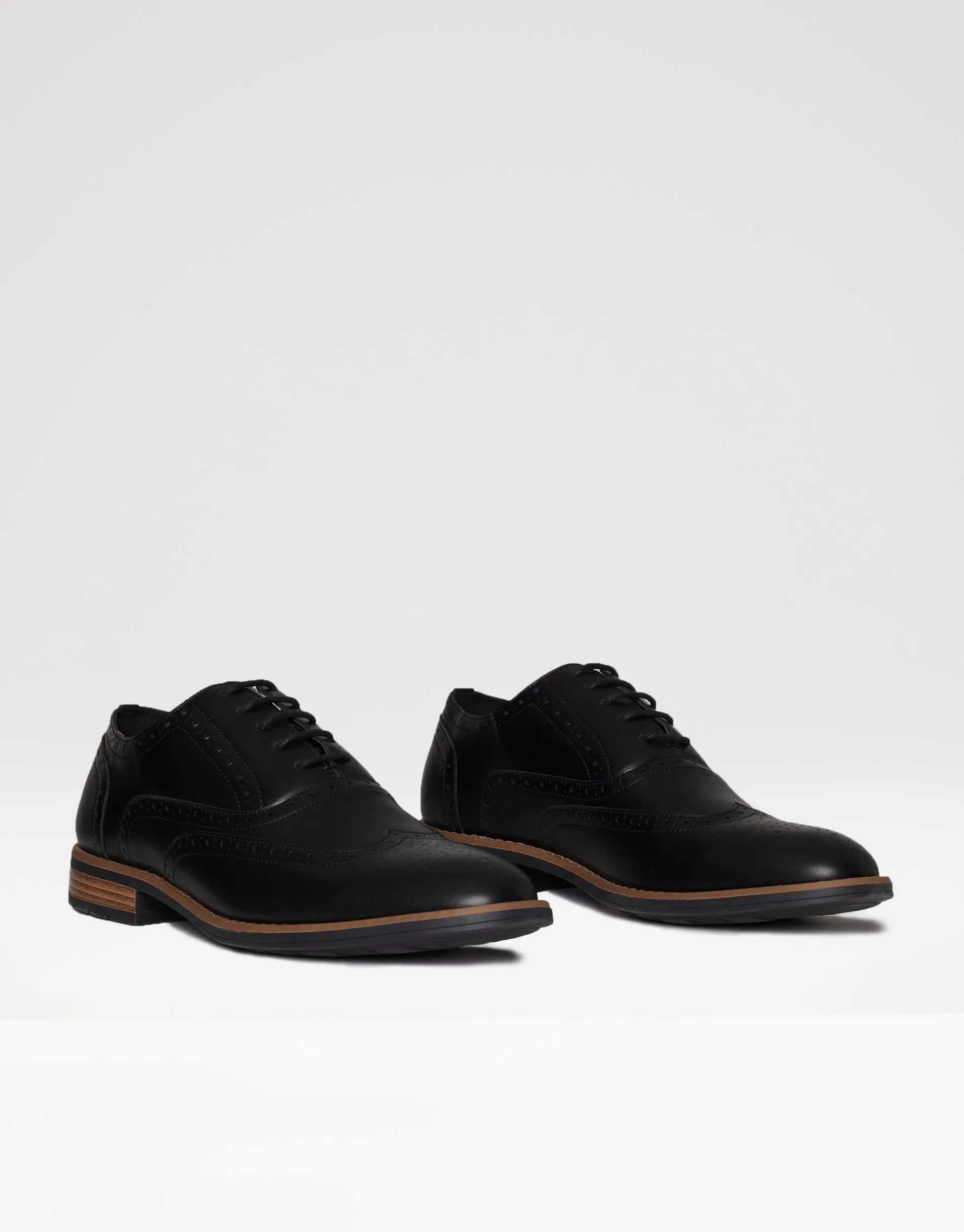 Men's Black Constrast Sole Brogues sold by Threadbare product image thumbnail 3