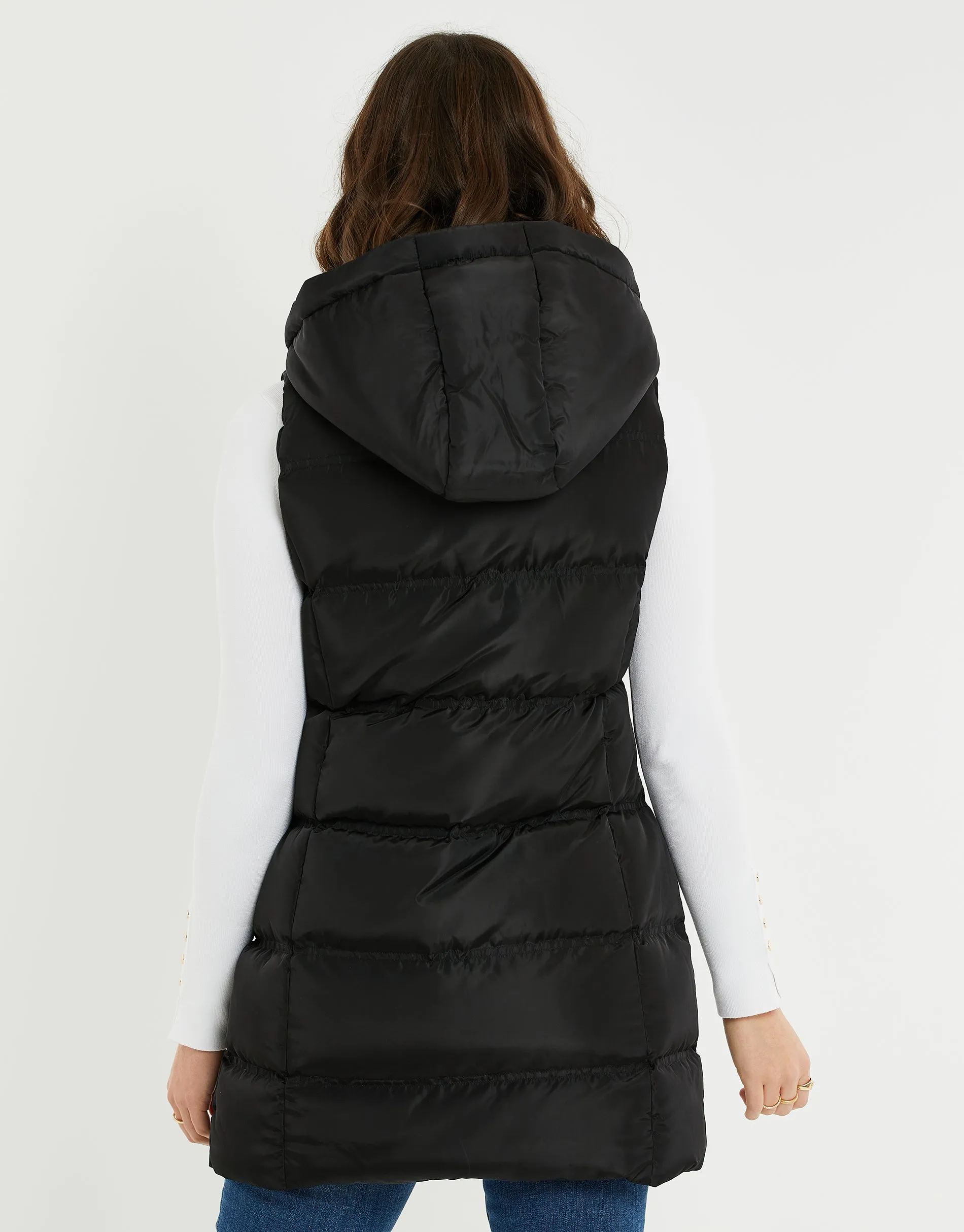 Women's Black Sporty Padded Gilet sold by Threadbare product image thumbnail 5