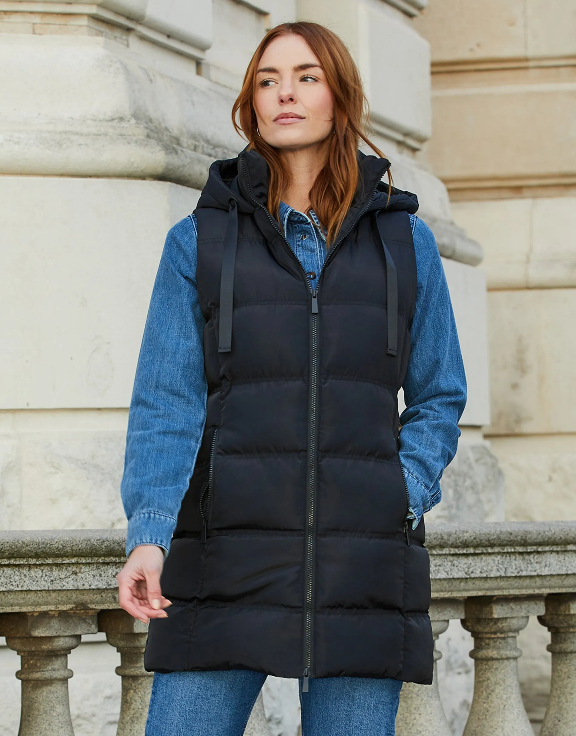 Women's Black Sporty Padded Gilet sold by Threadbare