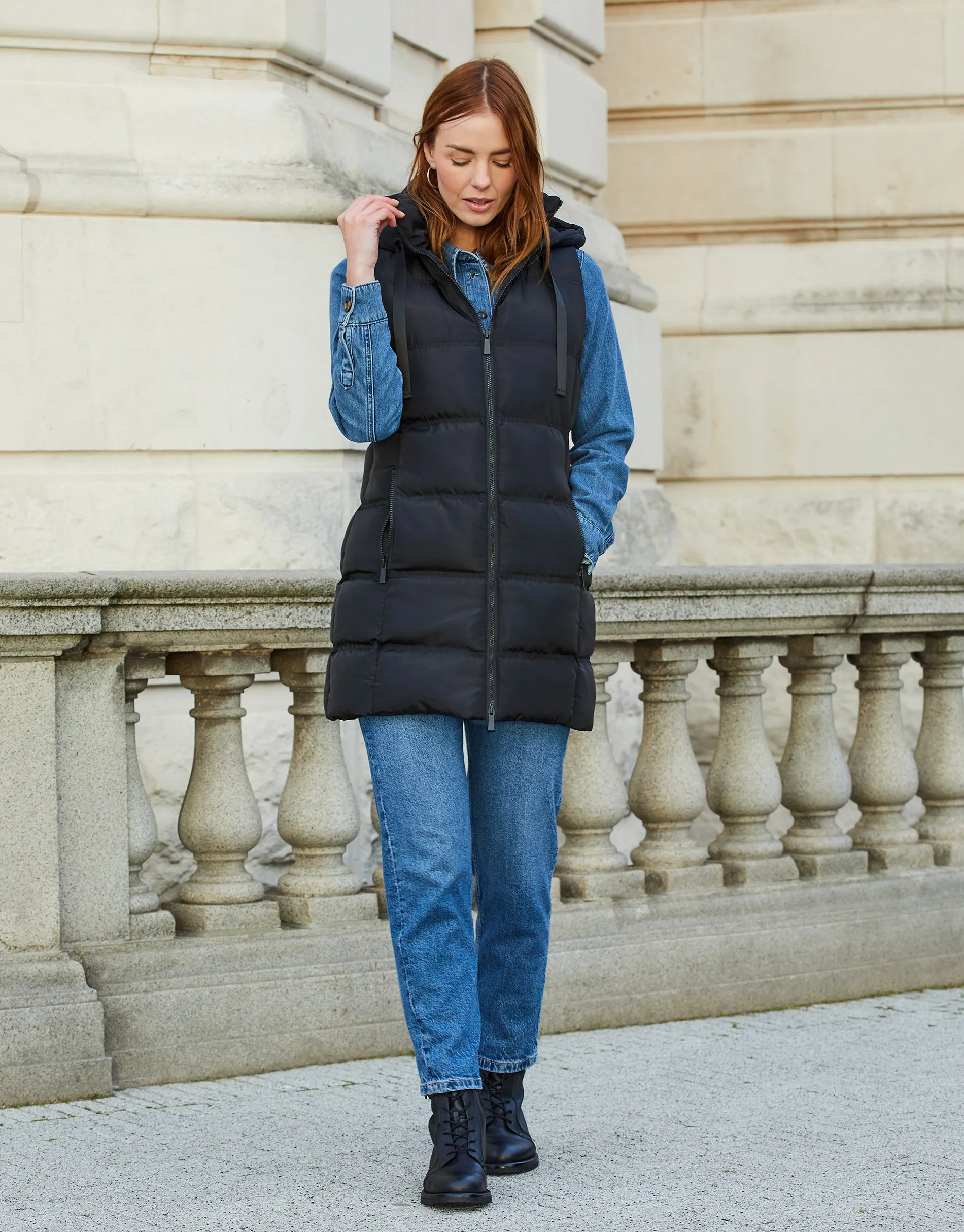 Women's Black Sporty Padded Gilet sold by Threadbare product image thumbnail 2