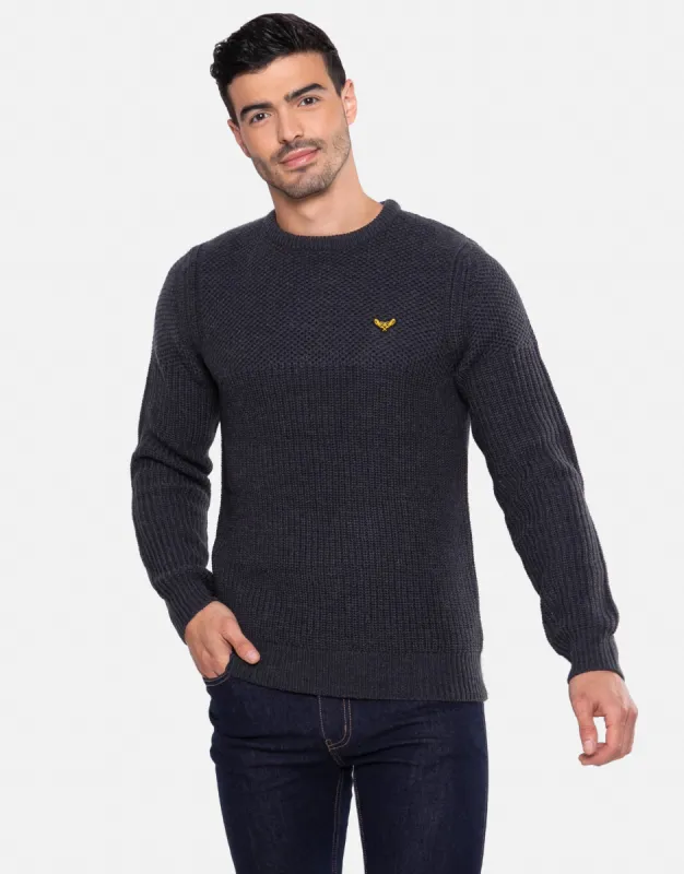 Men's Blue Crew Neck Jumper sold by Threadbare