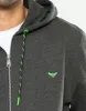 Men's Charcoal Zip-Through Hoodie sold by Threadbare