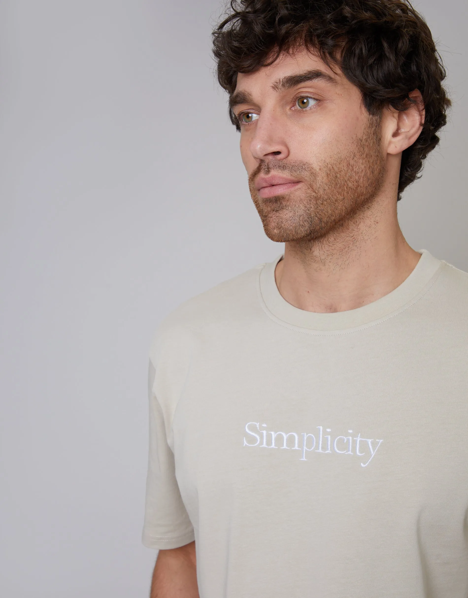 Men's Stone Embroidered Slogan Relaxed Fit T-Shirt sold by Threadbare product image thumbnail 4