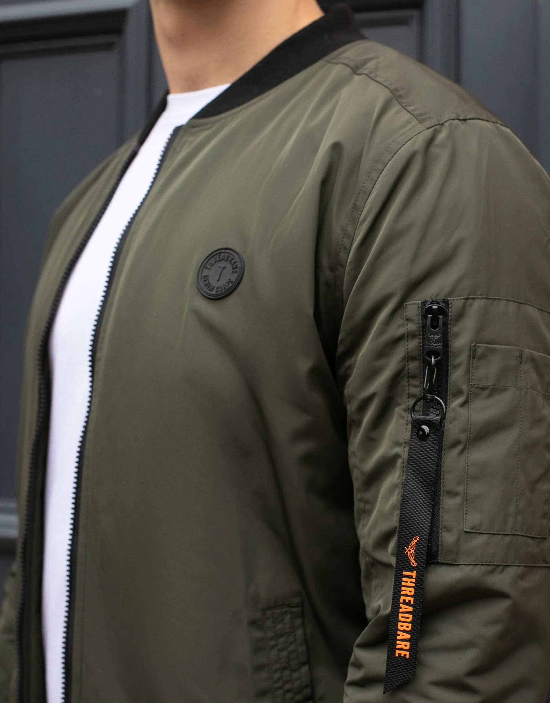 Men's Khaki Bomber Jacket sold by Threadbare product image thumbnail 4