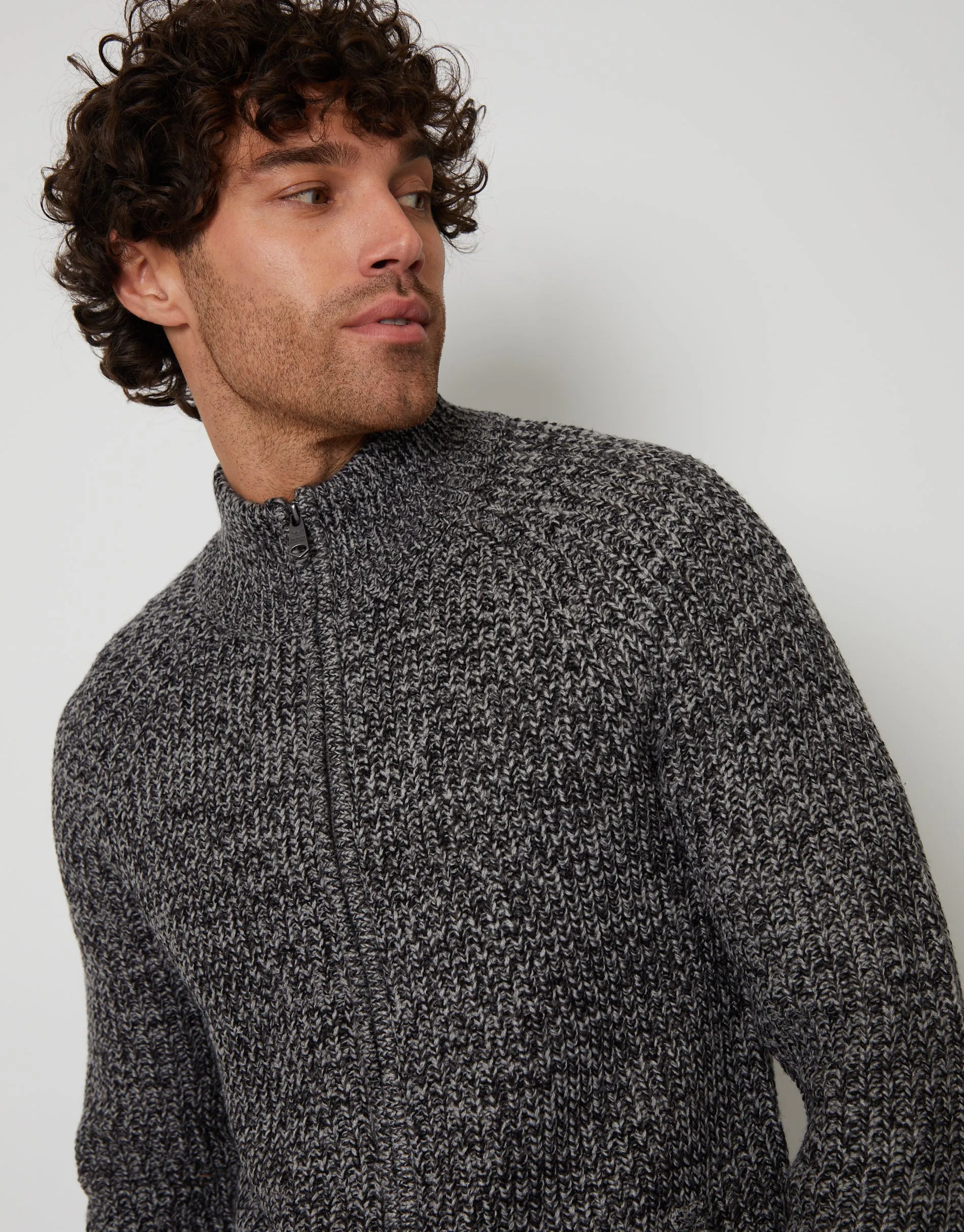 Charcoal Grey Full-Zip Cardigan sold by Threadbare product image thumbnail 4