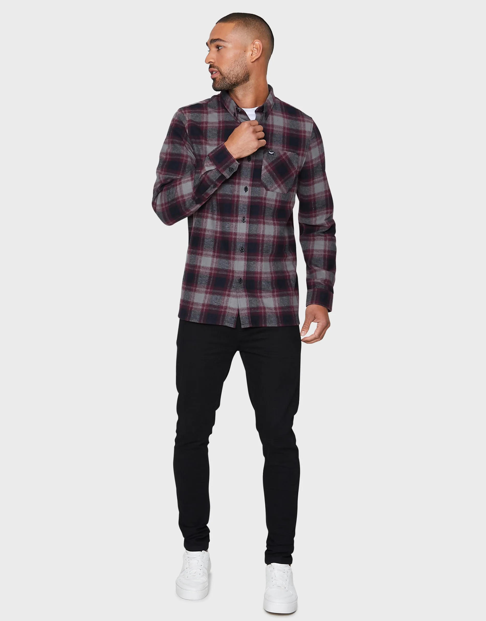 Men's Amalfi Check Long Sleeve Shirt sold by Threadbare product image thumbnail 3