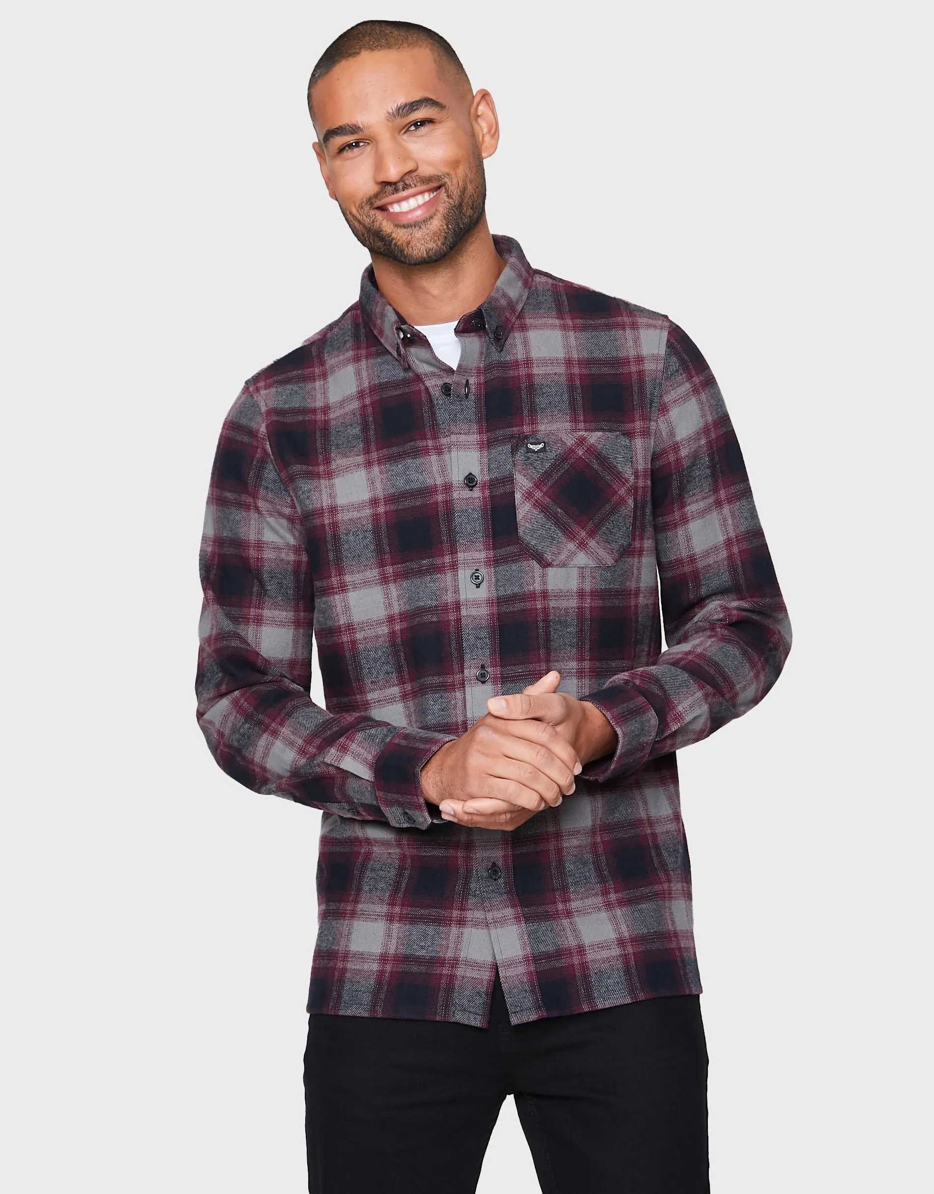 Men's Amalfi Check Long Sleeve Shirt sold by Threadbare