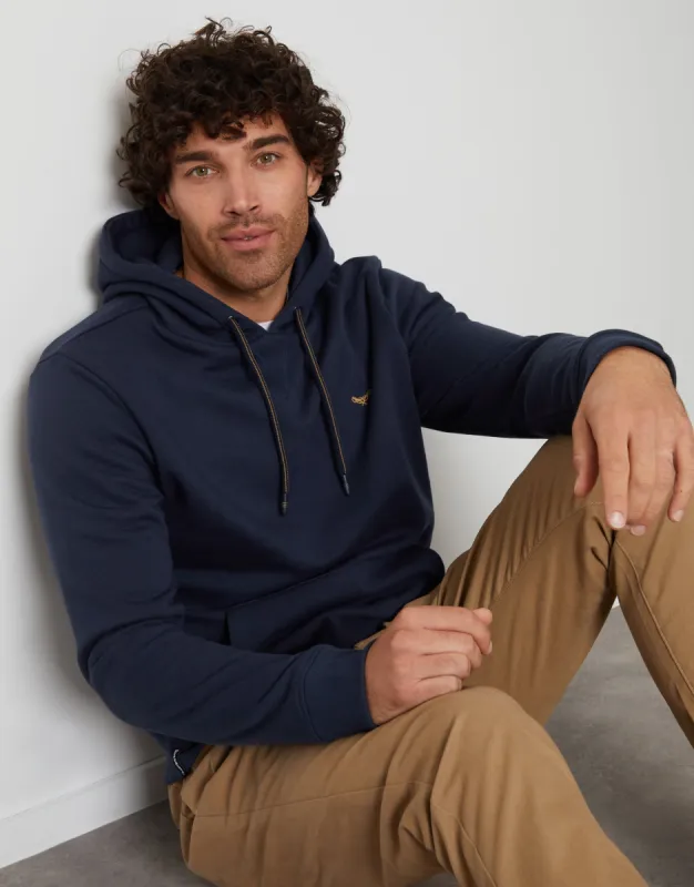 Navy Pullover Hoodie sold by Threadbare