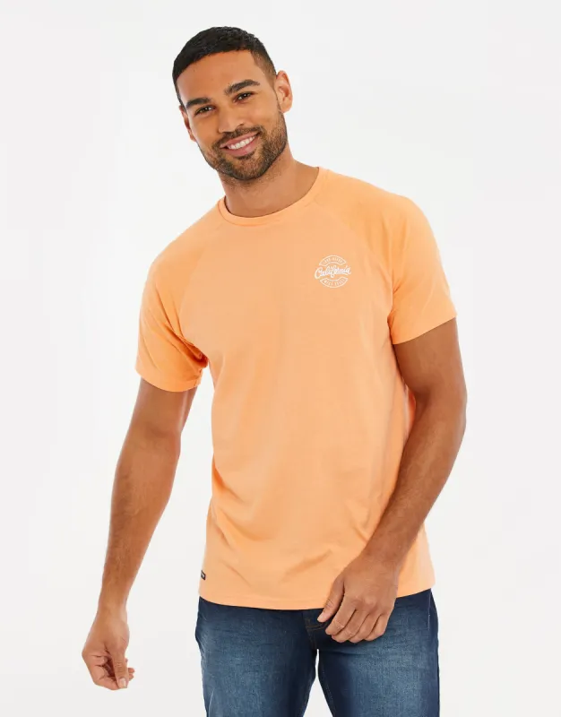 Men's Coral Marl Raglan T-Shirt sold by Threadbare