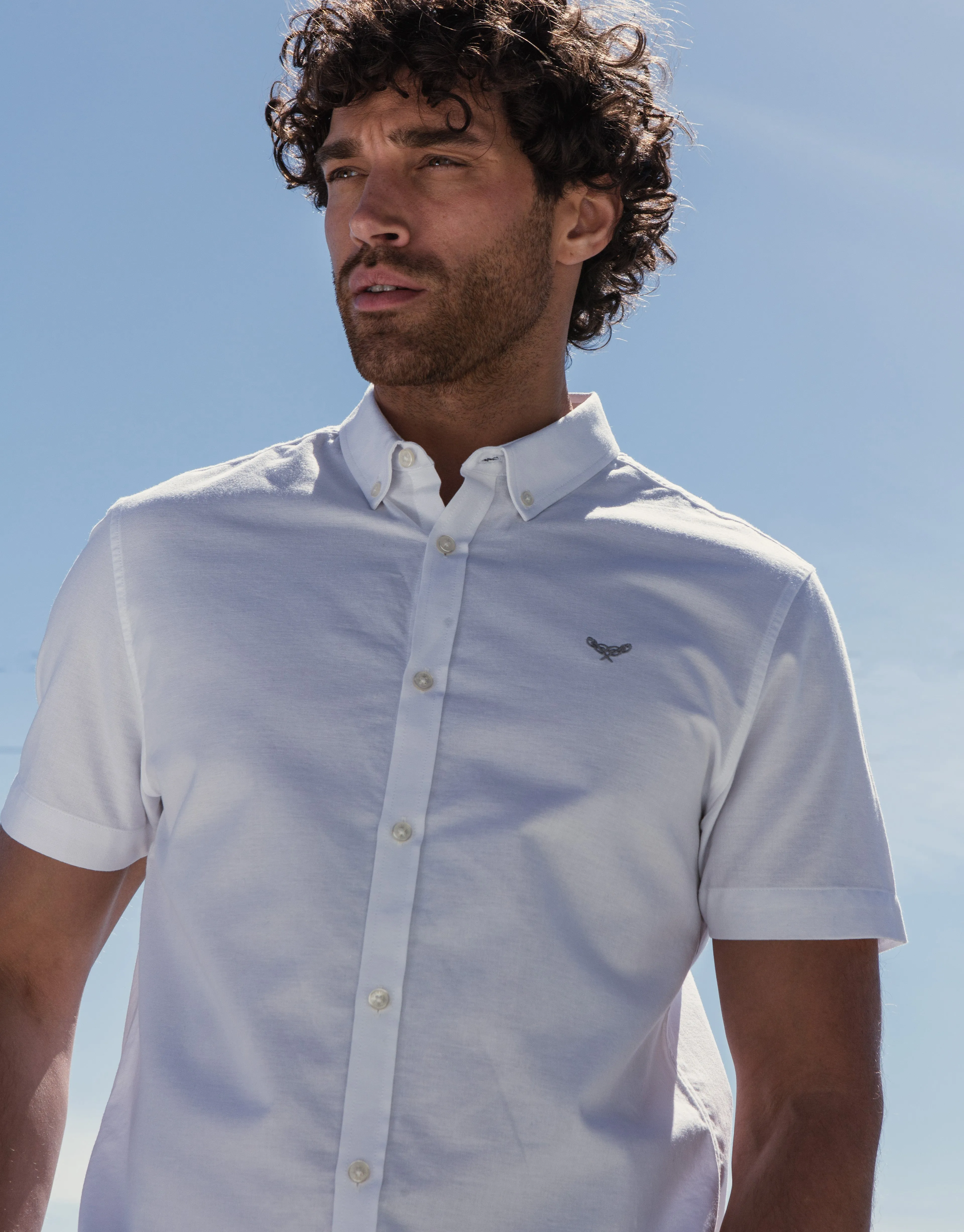White Short Sleeve Shirt sold by Threadbare product image thumbnail 4