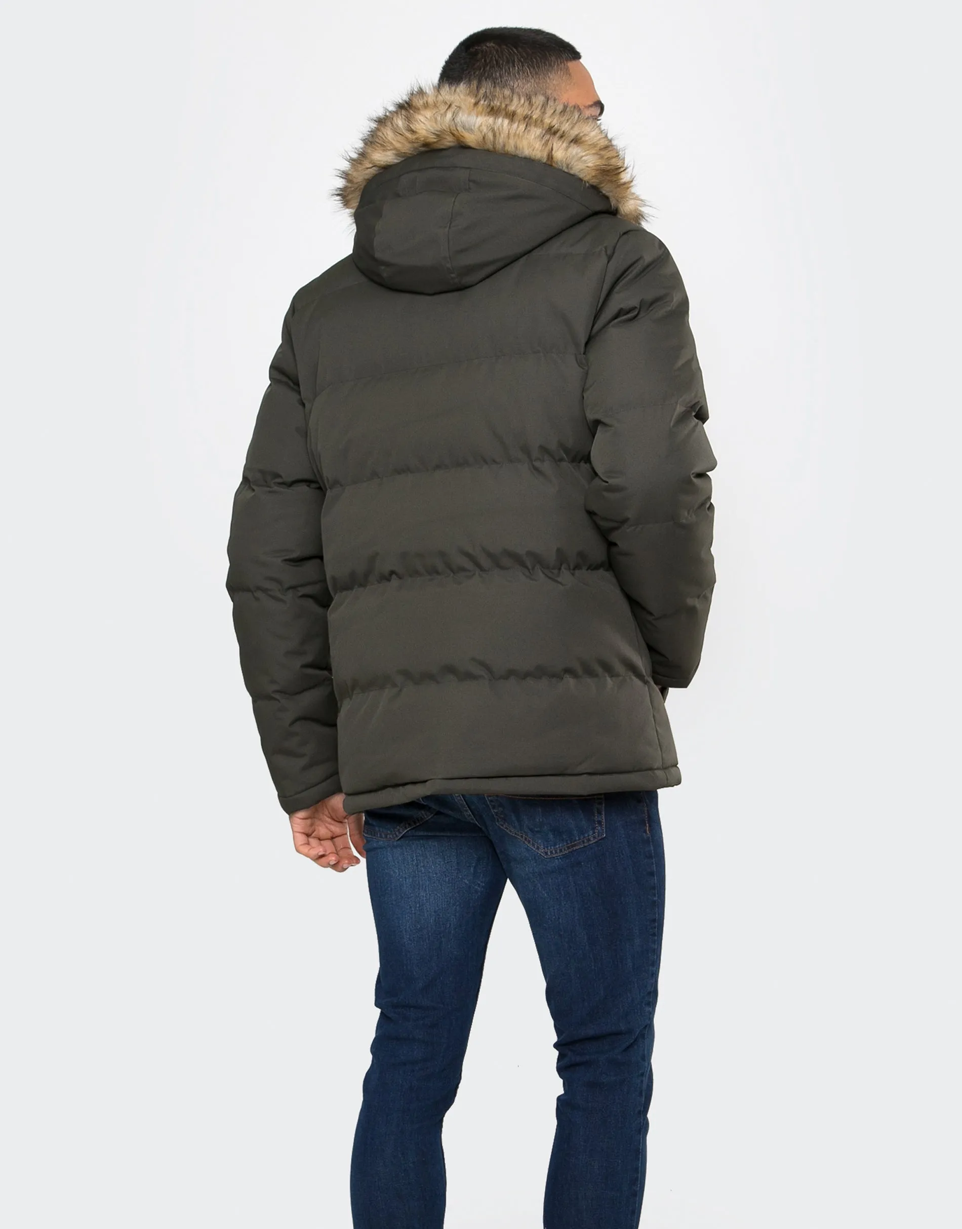 Men's Khaki Parka Jacket sold by Threadbare product image thumbnail 2