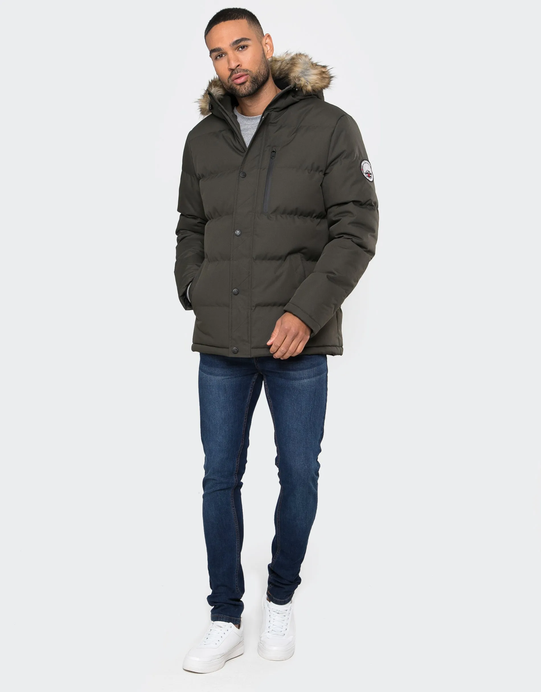 Men's Khaki Parka Jacket sold by Threadbare product image thumbnail 3