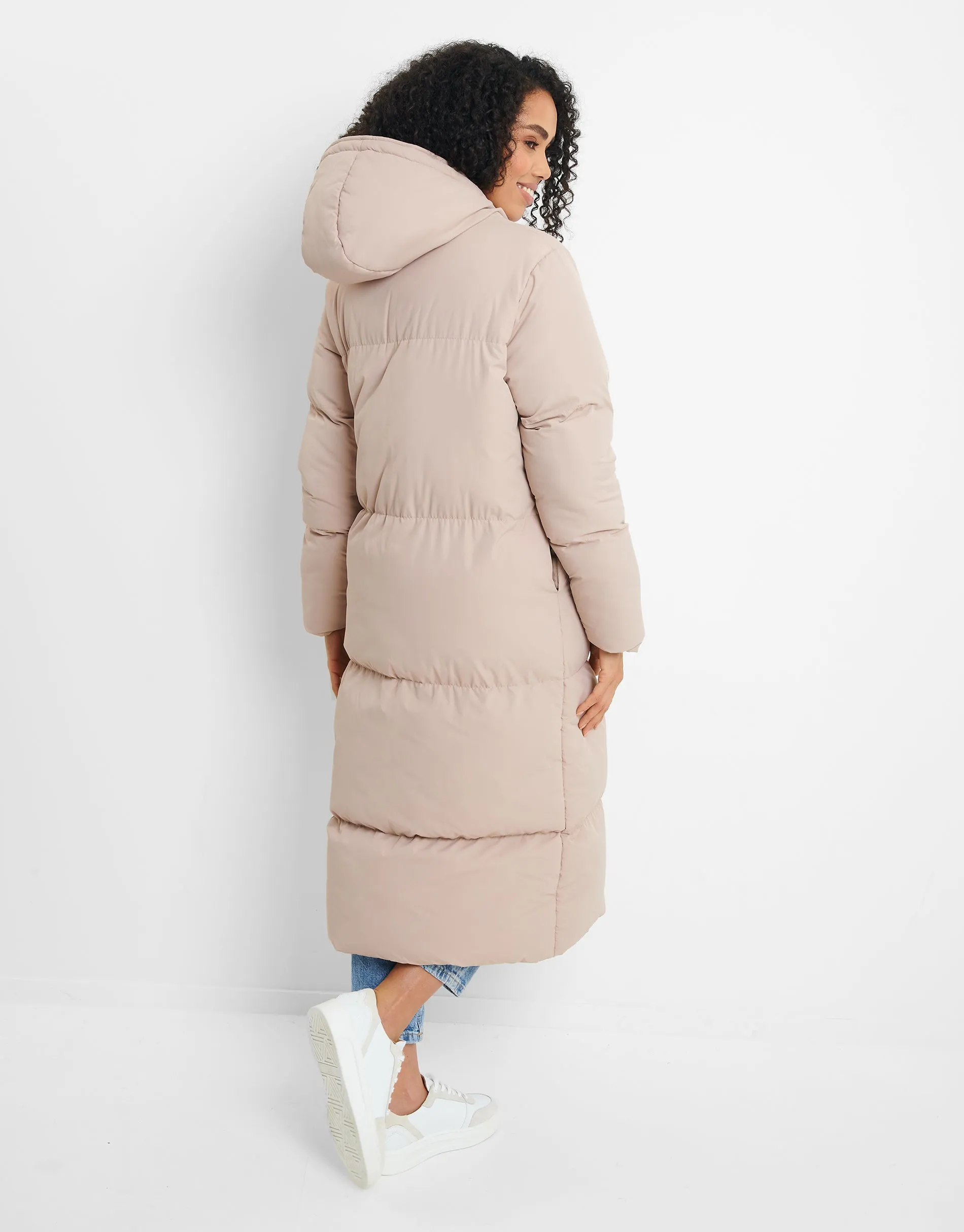 Women's Taupe Maxi Puffer Jacket sold by Threadbare product image thumbnail 4